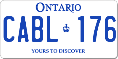 ON license plate CABL176