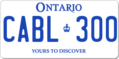 ON license plate CABL300