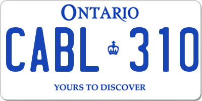 ON license plate CABL310