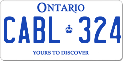 ON license plate CABL324