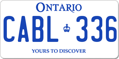 ON license plate CABL336