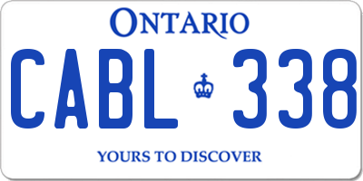 ON license plate CABL338