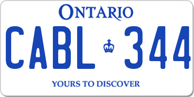 ON license plate CABL344