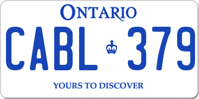 ON license plate CABL379