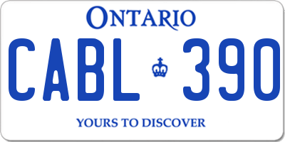 ON license plate CABL390