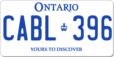 ON license plate CABL396