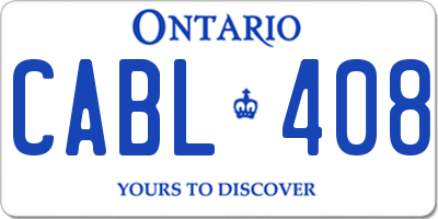 ON license plate CABL408