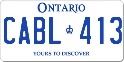 ON license plate CABL413