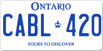 ON license plate CABL420