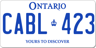 ON license plate CABL423