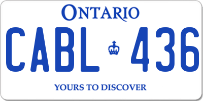 ON license plate CABL436