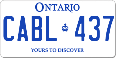 ON license plate CABL437