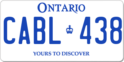 ON license plate CABL438