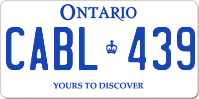 ON license plate CABL439