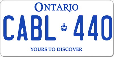 ON license plate CABL440