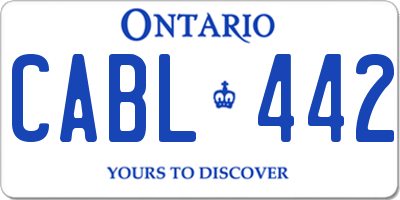 ON license plate CABL442