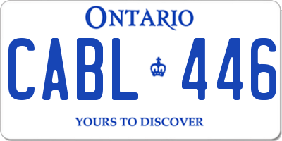 ON license plate CABL446