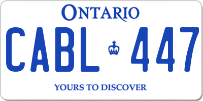 ON license plate CABL447