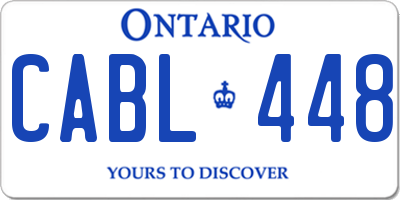 ON license plate CABL448