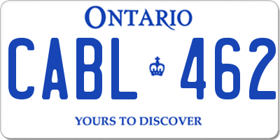 ON license plate CABL462