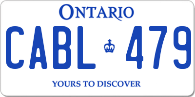 ON license plate CABL479