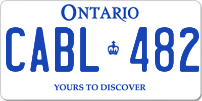 ON license plate CABL482