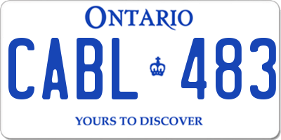 ON license plate CABL483