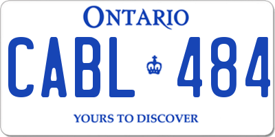 ON license plate CABL484