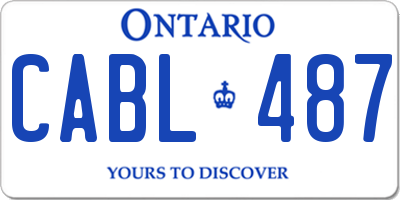 ON license plate CABL487