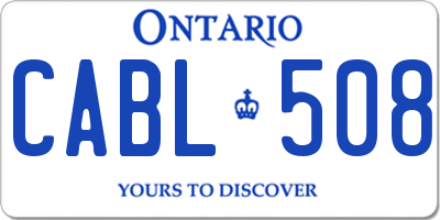 ON license plate CABL508