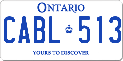 ON license plate CABL513