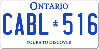 ON license plate CABL516