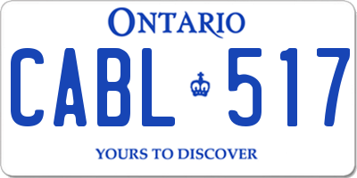 ON license plate CABL517