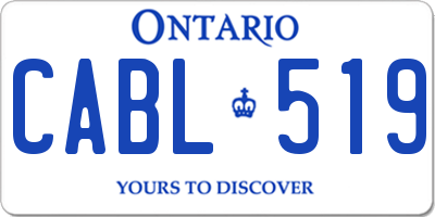 ON license plate CABL519