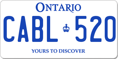 ON license plate CABL520