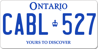 ON license plate CABL527