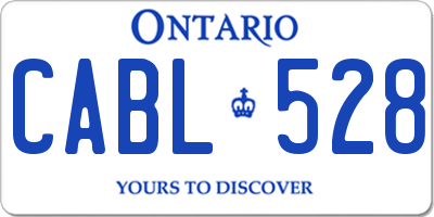 ON license plate CABL528