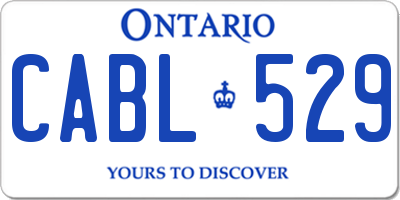 ON license plate CABL529