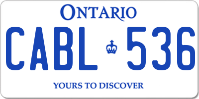 ON license plate CABL536