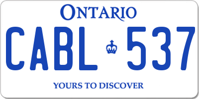 ON license plate CABL537