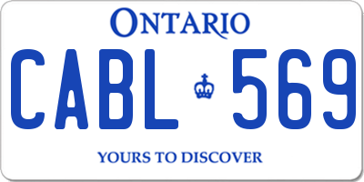 ON license plate CABL569