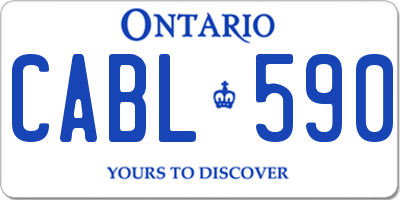 ON license plate CABL590