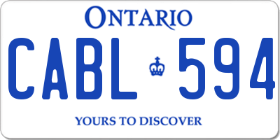 ON license plate CABL594