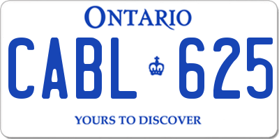 ON license plate CABL625