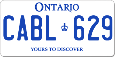 ON license plate CABL629