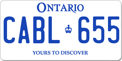 ON license plate CABL655