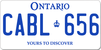 ON license plate CABL656