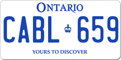 ON license plate CABL659