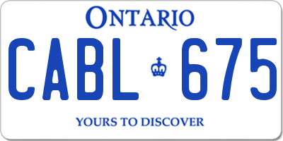 ON license plate CABL675