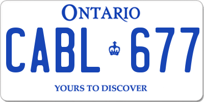 ON license plate CABL677